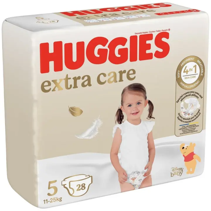 Huggies Extra Care Pañales Talla 5 11-25Kg 28Uds - 1