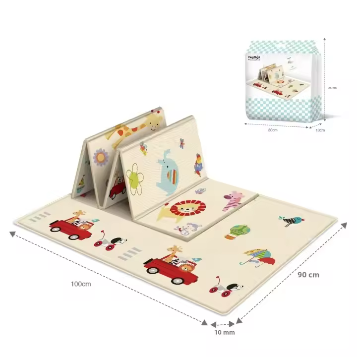 Tapete Educativo Para Bebés Grande Doble Cara Tapete De Juego Para Niños Alfombra Infantil De Transporte - 1