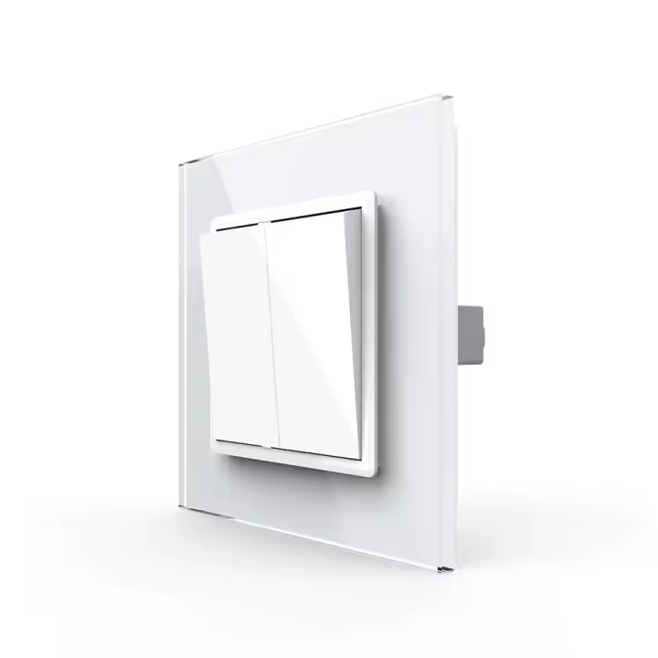 LEDBOX Interruptor Cruzamiento doble, marco blanco. Sistemas de control, Mecanismos LIVOLO - 1