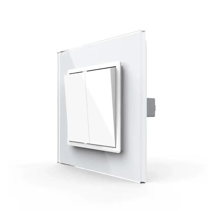 LEDBOX Interruptor Cruzamiento doble, marco blanco. Sistemas de control, Mecanismos LIVOLO - 1