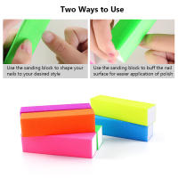 6pcs Bloques De Lijado De Uñas Fluorescentes 4 Cara EVA Herramientas De Arte De Uñas Para Pulido Y Modelado Profesional - details 4