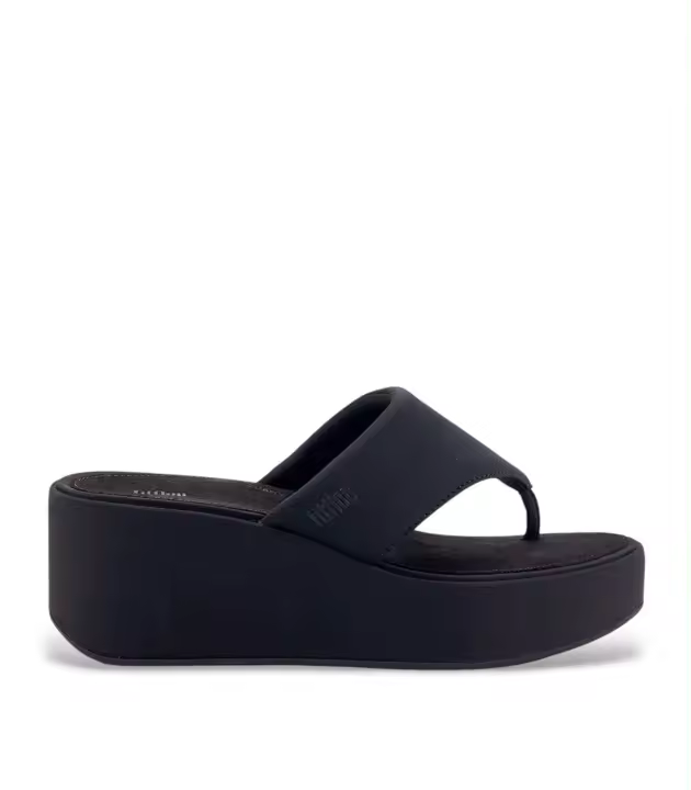 SANDALIAS SLIP ON DE NEOPRENO NEGRO FITFLOP PLATFFORMS Wedge Toe-Post JF8-090 - 1