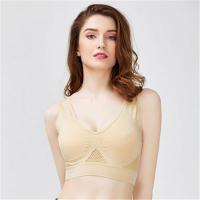 Sujetador De Deporte Para Mujer De Tallas Grandes Con Push-up Inalámbrico Y Shockproof Transpirable Con Tirantes Anchos - details 4