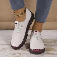 Zapatillas De Mujer 2024 Moda Nueva Suela Suave Zapatillas Deportivas Casuales Ligeros Para Exterior Diseñador Zapatos De Piel PU - details 2