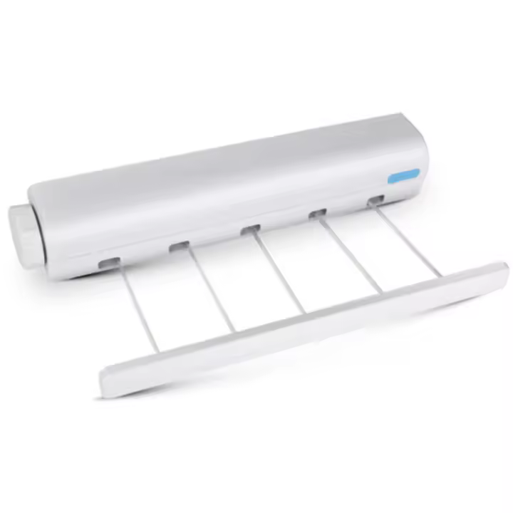 Tendedero de Pared Extensible, Secadora de Ropa de Pared con 5 Cables de 3,75 Metros, Tendedero de Ropa para Interiores y Exteriores, - 1