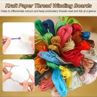 100pcs Cañas De Madera Para Hilo De Bordado En Forma De Lágrima 1.9x1.3 Pulgadas Con Anillo De Algodón Para Organización Y Almacenamiento De Manualidades Y Costura DIY - details 3