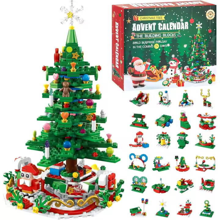 El calendario de adviento de 2025,la Navidad cuenta atrás,la construcción con led,luz y 2 modos de juego,24 de diarios de holiday actividad para niños y adultos,Creativo regalo de Navidad para los niños a partir de 6 años - 1