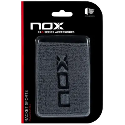 Muñequeras Nox Gris/Logo Negro - 1