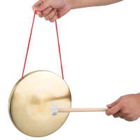Gong De Mano 22/30cm En Latón Para Cifra De Ópera Con Martillo Redondo De Juguete Instrumento De Percusión - details 10