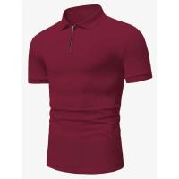 Camiseta Polo Hombre Manga Corta Verano Cierre De Cremallera Ligera Transpirable Streetwear Solido Tops Casual Para El Día - details 9