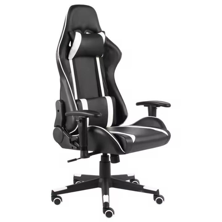 vidaXL Silla gaming giratoria PVC en color Verde/Blanco/Negro y más | cómodas modernas ergonómicas para comedor cocina salón hogar - 1