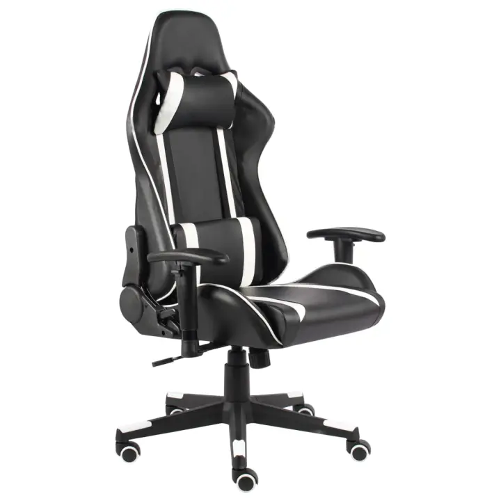 vidaXL Silla gaming giratoria PVC en color Verde/Blanco/Negro y más | cómodas modernas ergonómicas para comedor cocina salón hogar - 1