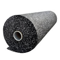 OZIO FITNESS Rollo 10 m Suelo Caucho de 5 mm de Grosor con Pintas Blancas Fitness Musculación - details 0