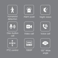 Cámara De Seguridad WiFi Inalámbrica 1080P Con Visión Nocturna Infrarroja Y Vigilancia De Video Bidireccional PTZ Para Hogar Inteligente Monitoreo Del Bebé - details 1