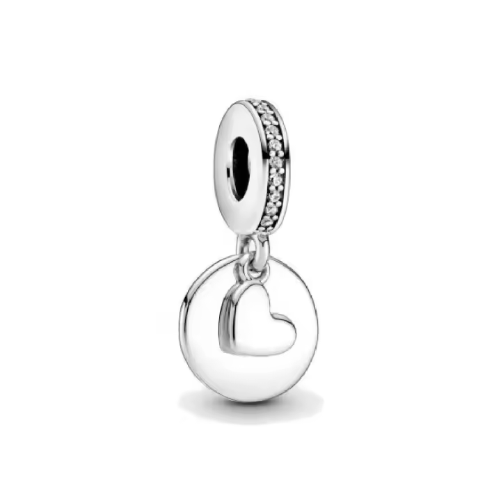 Charm colgante Pandora disco de corazón - 1