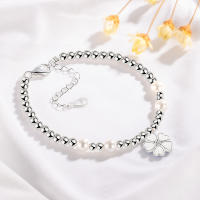 Pulsera Nomeolvides original de Plata Pura que no se decolora, pulsera de Flores de alta gama de Verano para Mujer - details 0