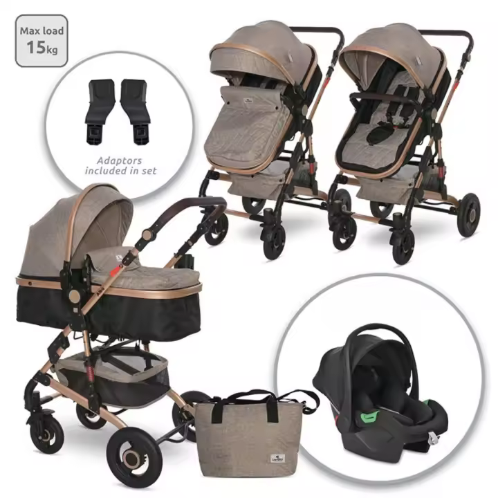 LORELLI Carrito de bebé trío convertible ALBA PREMIUM de Lorelli - 1