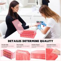 Organizador Portátil De Esmaltes De Uñas Con Doble Lado Y 6 Divisores Ajustables Almacenamiento Para 48 Botellas Transparente - details 19