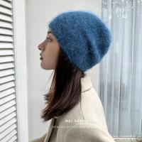 Gorro De Piel De Conejo De Nueva Moda 2024 Para Mujer Con Cabello Largo Caliente Y Suave Gorro De Invierno De Color Sólido Simplicidad Y Calidez Para Exterior - details 4