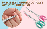 Juego De Tijeras Para Cutículas De Acero Inoxidable Curvadas Y Rectas Multiusos Para Manicura Y Pedicura Herramienta De Belleza Y Aseo - details 4