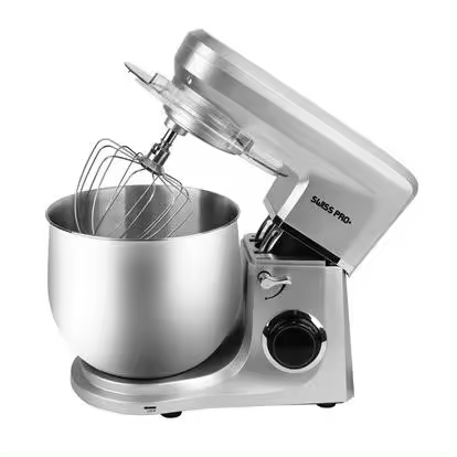 Swiss Pro+ Batidora Amasadora 10Litros 2200W en 6 Niveles, 5 Funciones, Movimiento Planetario Bol de Acero de 10 Litros y Accesorios para Batir y Amasar - 1