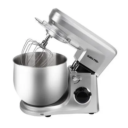 Swiss Pro+ Batidora Amasadora 10Litros 2200W en 6 Niveles, 5 Funciones, Movimiento Planetario Bol de Acero de 10 Litros y Accesorios para Batir y Amasar - 1