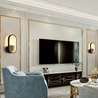 Aplique de pared interior moderno HECHO DE Hierro y silicona fácil, 16W 900LM 220V, para Salón/dormitorio/pasillo/Balcón-Aplique LED Negro - details 1