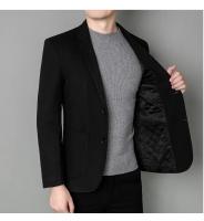 Chaqueta De Lana Elegante Para Hombre Estilo Coreano Británico Versión Sencilla De Color Sólido Para Bodas Y Trabajo Chaqueta De Negocios Con Mangas Largas - details 5