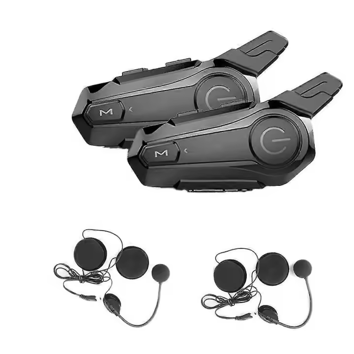 2 unids Bluetooth intercommunicador motocicleta medio casco auricular Bluetooth para 2 jinete intercommunicador wirel - 1