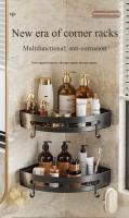 Estante De Esquina Triangular Espacioso Organizador De Baño Duradero Para Shampoo Gel De Ducha Y Cosméticos Instalación Fácil Antideslizante - details 0