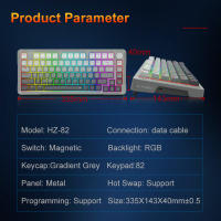 Teclado Mecánico De Juego E-YOOSO Hz82 RGB USB 8K Con Interruptores Magnéticos 82 Teclas Cable Desmontable Para PC Laptop - details 11