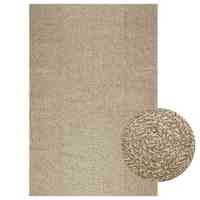 vidaXL Alfombra ZIZUR aspecto yute interior/exterior 160x230 cm en color Beige/Crema/Antracita - details 0