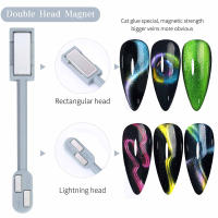 1PCS Herramienta De Mejora De Uñas Magnética Doble Final Multi Funcional Patrón De Piedra Absorbedora De Gel De Uñas Cristalina Barra Magnética Para Arte De Uñas - details 1