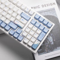 Keycaps De PBT Tema Oceano Ballena 133 Teclas XDA Profile Para Teclado Mecánico MX Switch Azul Blanco Dye Sublimation - details 6