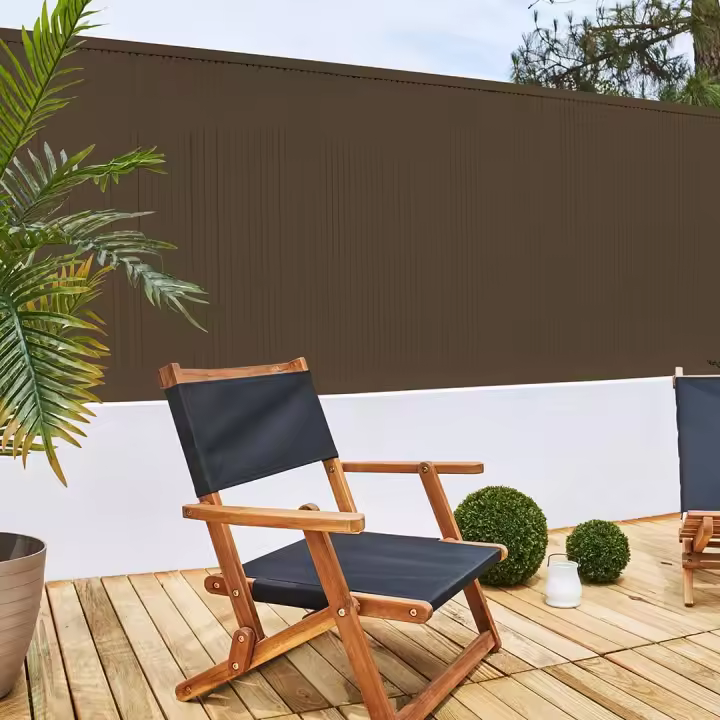 CAÑIZO PVC DOBLE CARA 20 MM MARRON - 1
