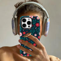 Funda De Teléfono Retro Bloom Para iPhone 17 16 15 14 13 pro Max plus Doble Capa Resistente Al Impacto Antigolpes Anti- Huellas Suave Y Antideslizante - details 1