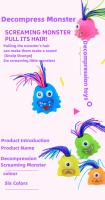 Juguete De Mofa Creativo Y Divertido Pequeño Monstruo Que Silba Juguetes Antiestrés Para Niños Juguete De Sonido De Agarre - details 4