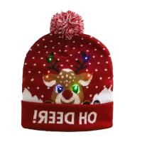 Gorro Navideño De Lana Con Luces LED Unisexo Gorro De Invierno Con LEDs Coloridos Para Año Nuevo Xmas Accesorio Electrónico Para La Navidad - details 6