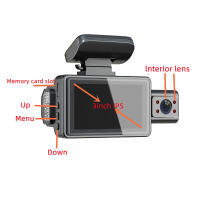 Cámara De Coche Con WiFi 3 Camaras 1080P 3-Canal Visión Nocturna Trasera Interior Frontal Grabadora De Video DVR Para Automóvil - details 14