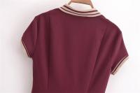 Vestido Mini Elegante Para Mujer TRAF Otoño 2024 Estilo Británico Chic Casual Manga Corta Cierre Pullover Silueta Trumpet/Mermaid - details 9