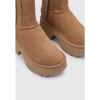UGG Classic Twin Seam New Heights Botas De Tacón Mujer Cuero - details 1