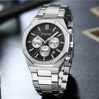 Reloj De Pulsera Curren 8440 Para Hombre Estilo Militar Y Negocios Cronógrafo De 6 Manos Calidad De Lujo Resistente Al Agua Acero Inoxidable Cristal De Zafiro - details 13