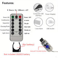 Cadena De Luces De Hierro Cobre Con Control Remoto Y USB Para Decoración De Fiesta Boda Navidad 1PC 100/200/300 LED 3*1-3*3M Blanco/Multi/Lámpara Caliente - details 4
