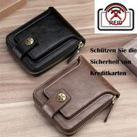 Cartera De Cuero Para Hombre Lujo Monedero Con Bolsillo Para Monedas Y Tarjetas Cierre De Cremallera Antirrobo Regalo Para Hombres - details 38