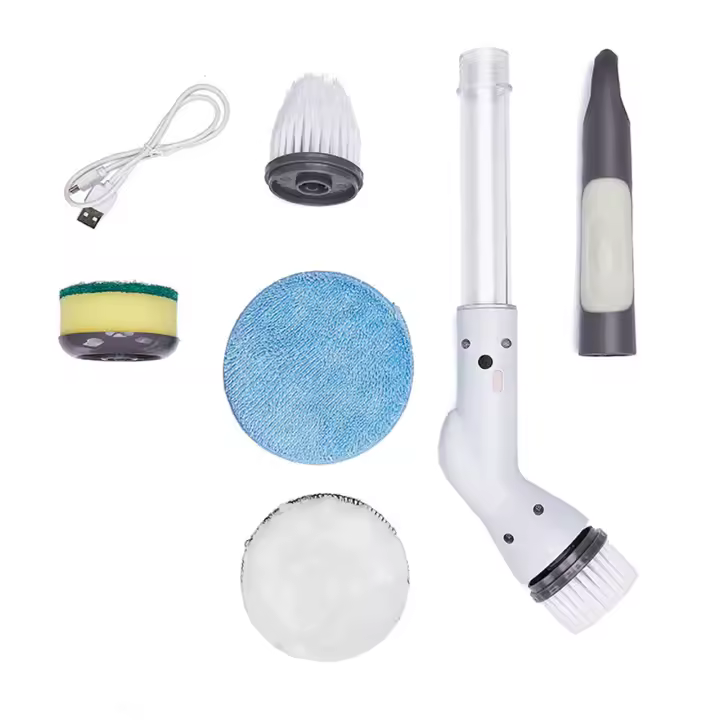 Cepillo De Limpieza Para Ducha Inalámbrico Con Extensión De Mano Para Piso De Azulejos De Baño Rápido Y Ajustable Velocidad Eléctrica - 1