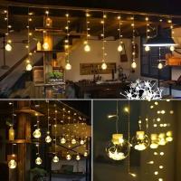 Lámpara De Bolitas De Cristal LED Para Jardín Y Decoración De Habitaciones Cadena De Luces Eléctricas Al Aire Libre Con Batería - details 2