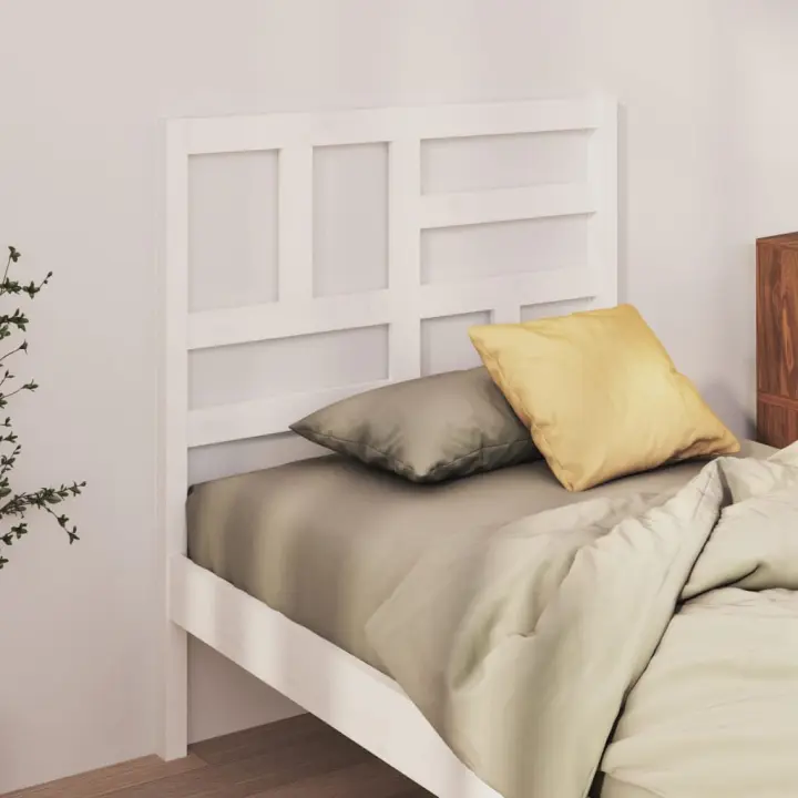 Cabecero de cama madera maciza de pino blanco 96x4x104 cm - 1