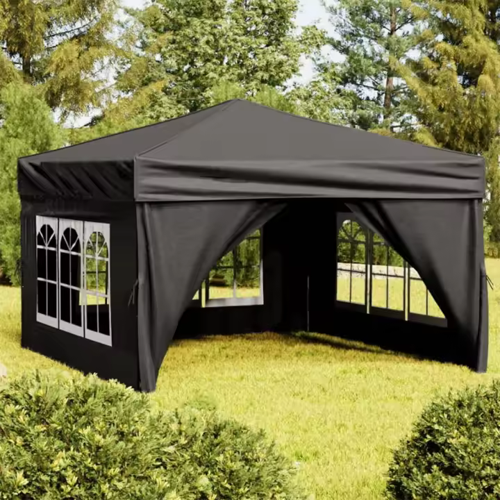 vidaXL Carpa de Fiesta Plegable con Paredes Laterales Pabellón Patio Color Antracita,  Taupé,  Azul y mas - 1