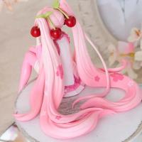 Figura De Acción Anime Hatsune Miku Vestido Rosa PVC Decoración De Cerezo Regalo Para Coleccionistas Tamaño 10cm Unisex - details 1