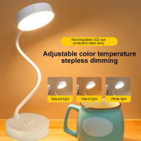 Lámpara De Escritorio Recargable USB Con Clip Y Luz Nocturna Para Dormitorio Estudio Lectura Oficina 360° Flexible - details 13